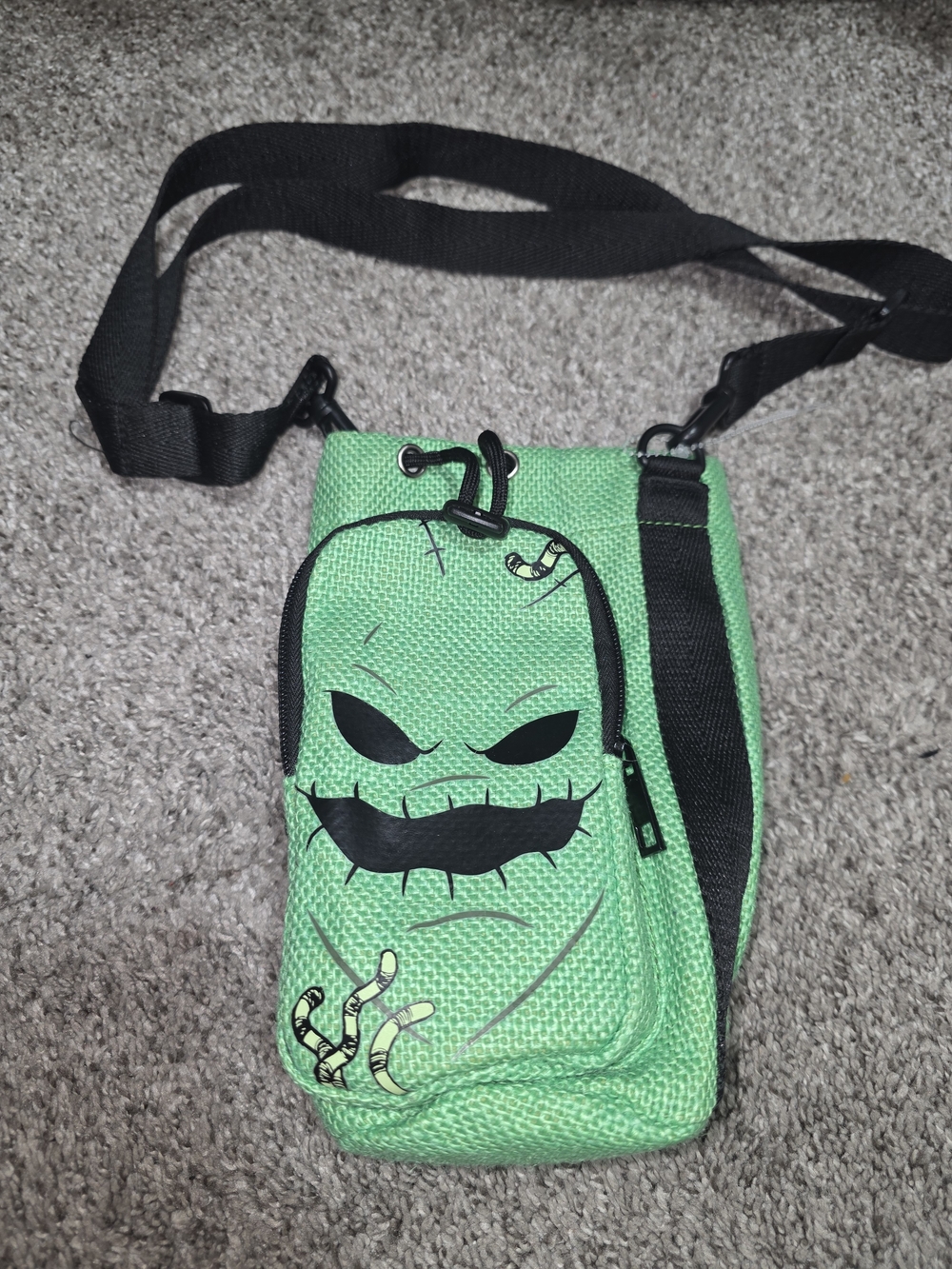 The Nightmare Before Christmas Oogie Boogie Water Bottle Sling Crossbody Bag